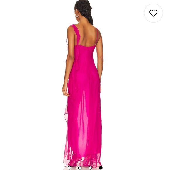 Amanda Uprichard Cassilda Gown maxi dress in Berry Size XS - Picture 3 of 12